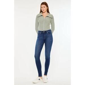 Kancan Annaka Mid Rise Super Skinny Jeans Size 25 Medium Wash Stretch